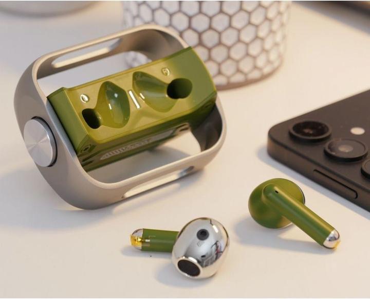 Actual product image Hoco - Wireless Earbuds (EW55) - for Gaming, Bluetooth 5.3, True Wireless - Army Green (Wireless)