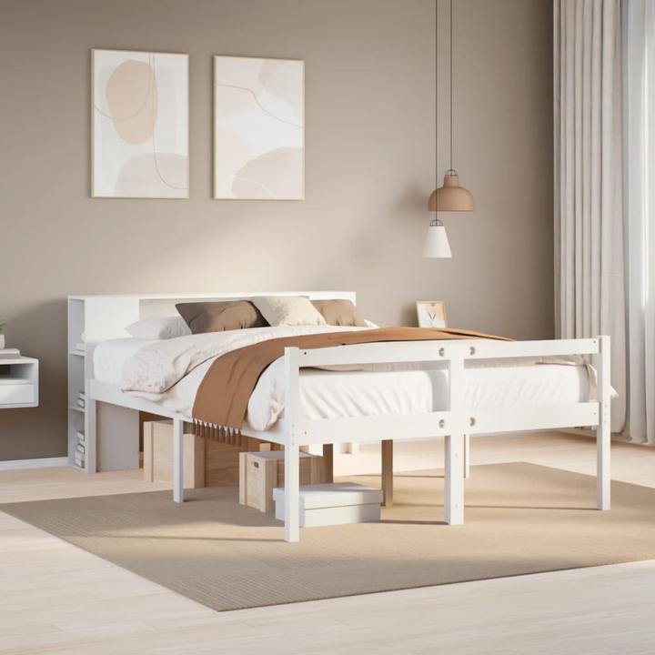 Image du produit vidaXL Bett mit Regal (150 x 200 cm)