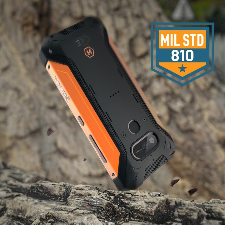 Actual product image Hammer Explorer Plus Eco (64 GB, Black / Orange, 5.72", Single SIM, 4G)