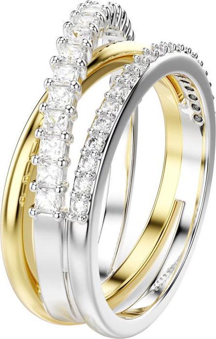 Swarovski Hyperbola Ring Verschiedene Schliffe Weiss Metallmix (52)