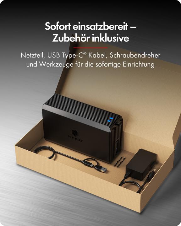 Image du produit Icy Box Raid System IcyBox für 2-Bay 2,5"/3,5" SATA HDD/SSD (2.5", 3.5")