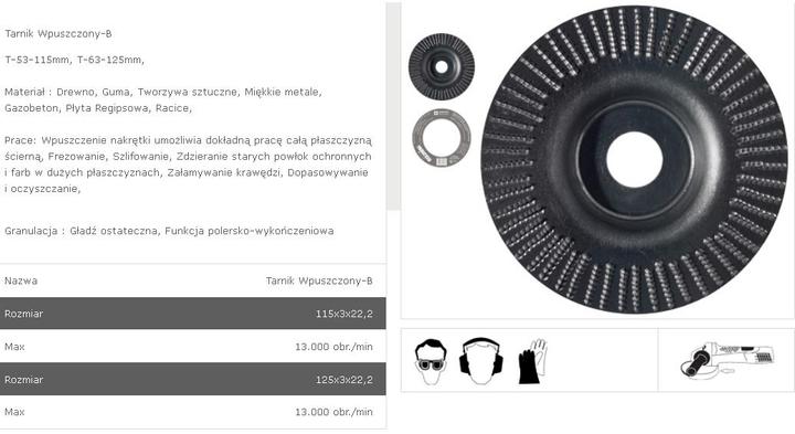 Actual product image Tarpol GAINING LARGE FI = 125mm x 3 x 22.2mm FINISH T-63