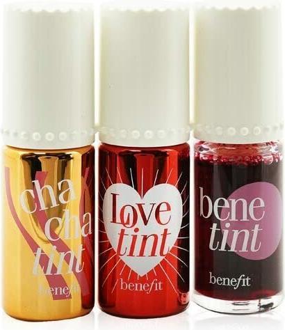 Actual product image BeneFit Cosmetics Lip Tints to Love (Gold, Red, Violet)