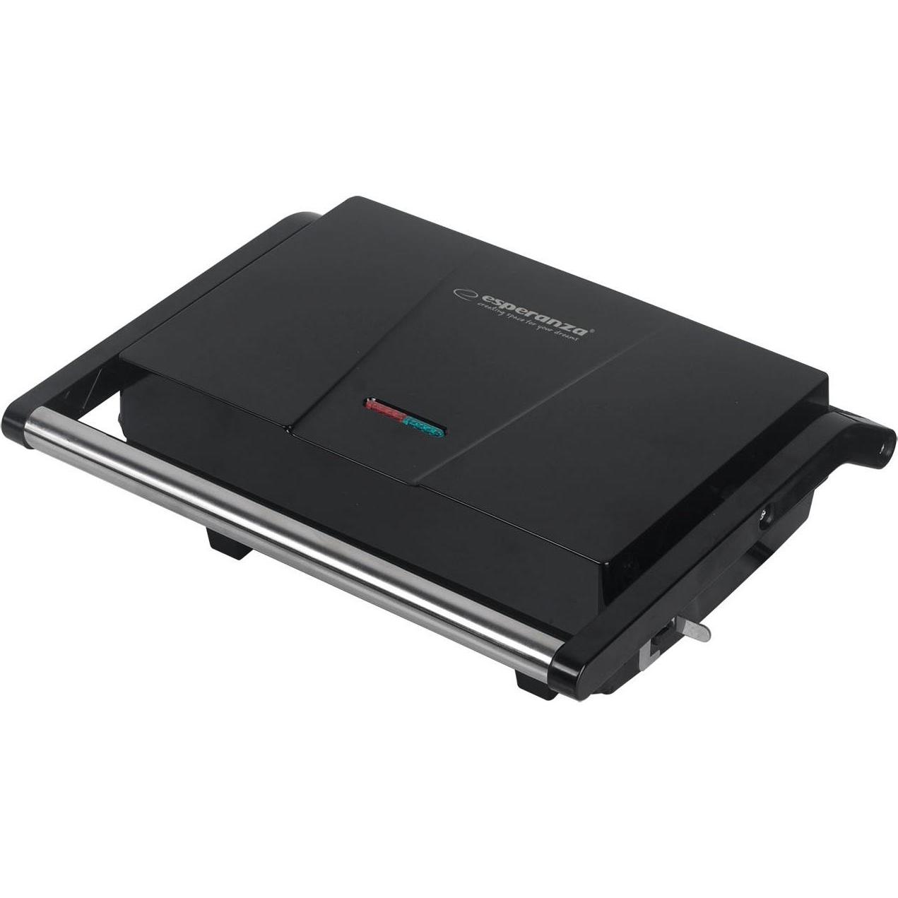 Esperanza EKG014 Kontaktgrill 1200 W, Griglia a contatto, Nero