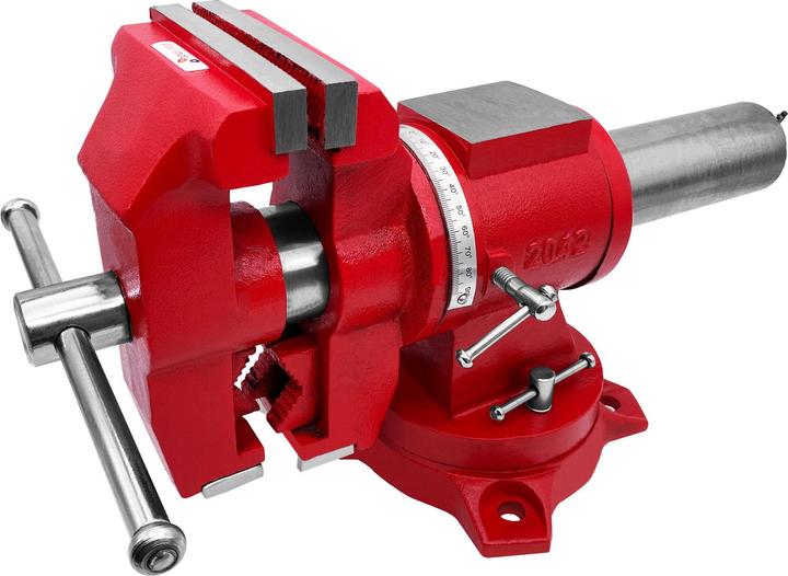 Actual product image Paulimot 2-Achsen Werkbankschraubstock mit Amboss, 130 mm Backenbreite, drehbar (130 mm)