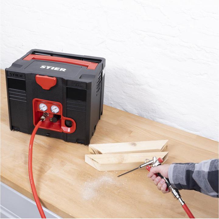 Productafbeelding Stier Systainer-compressor SKT 160-8-6 (8 bar, 6 l)