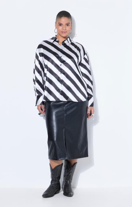 Produktbild Studio Untold Hemdbluse, Oversize Shape, Satin, Quersteifen (60)