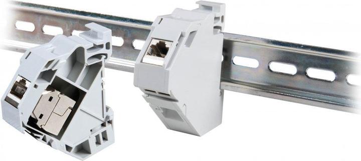 Actual product image EFB Elektronik EFB Keystone module holder 1 port, for DIN rail, plastic
