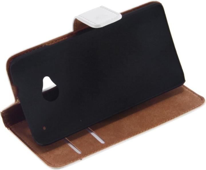 Actual product image OEM Slim Leather Book Case for HTC M7 - white 4250710508976 (HTC One)