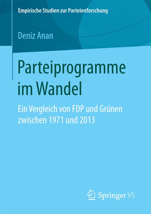 Produktbild Parteiprogramme im Wandel (Deutsch, Deniz Anan, 2017)