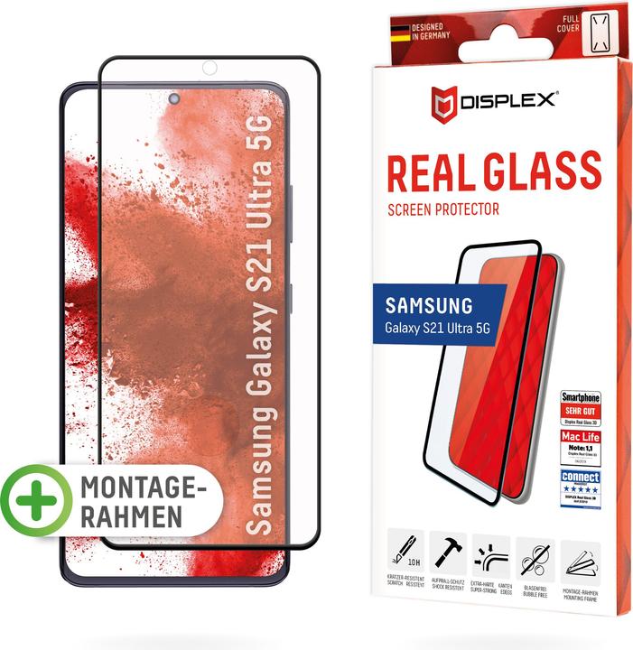 Produktbild Displex Real Glass, Full Cover Panzerglas (1 Stück, Samsung Galaxy S21 Ultra 5G)