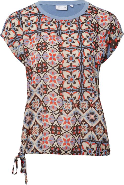 Immagine prodotto Comma T-Shirt Blusenshirt im Fabricmix mit Knotendetail (34)