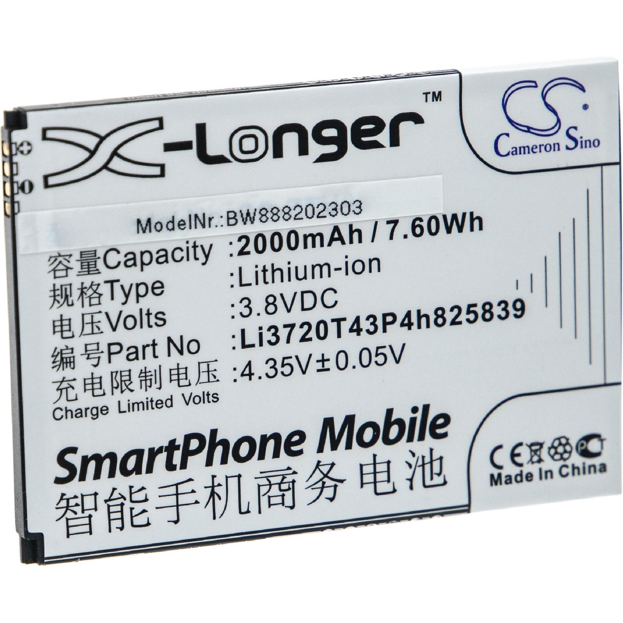 Thumbnail - AccuCell Li-Ion-Akku - 2000mAh (3.8V) für Orange Reyo Handy, Smartphone, Telefon wie Li3720T43P4h825839 (Akku, Smartphon...