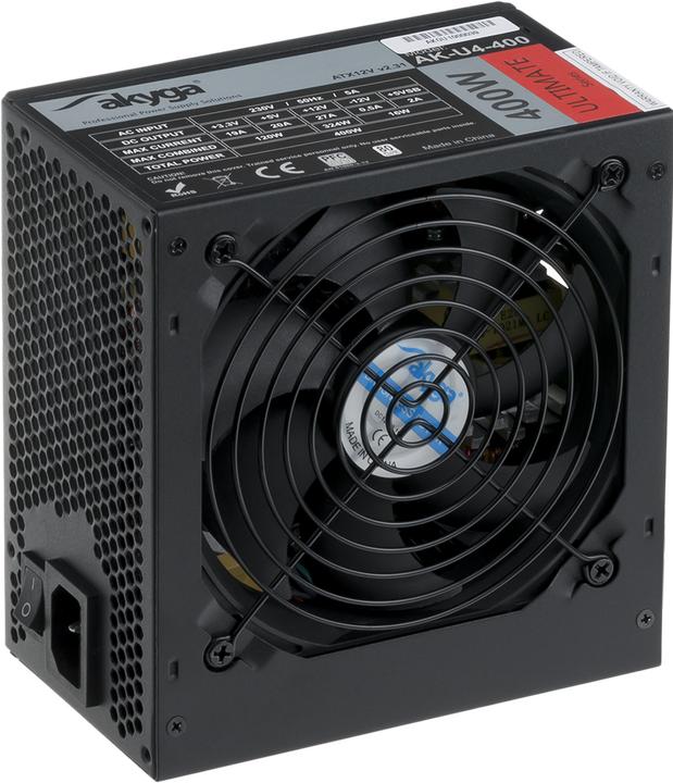 Immagine prodotto Akyga Alimentatore Ultimate ATX 400W AK-U4-400 80+Bronze Fan12cm P8 4xSATA PCI-E (400 W)