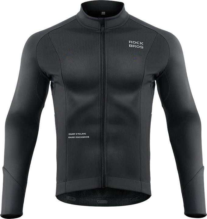 Produktbild Rockbros Radtrikot 15400002003 Langarm Herbst/Winter L – Schwarz (L)
