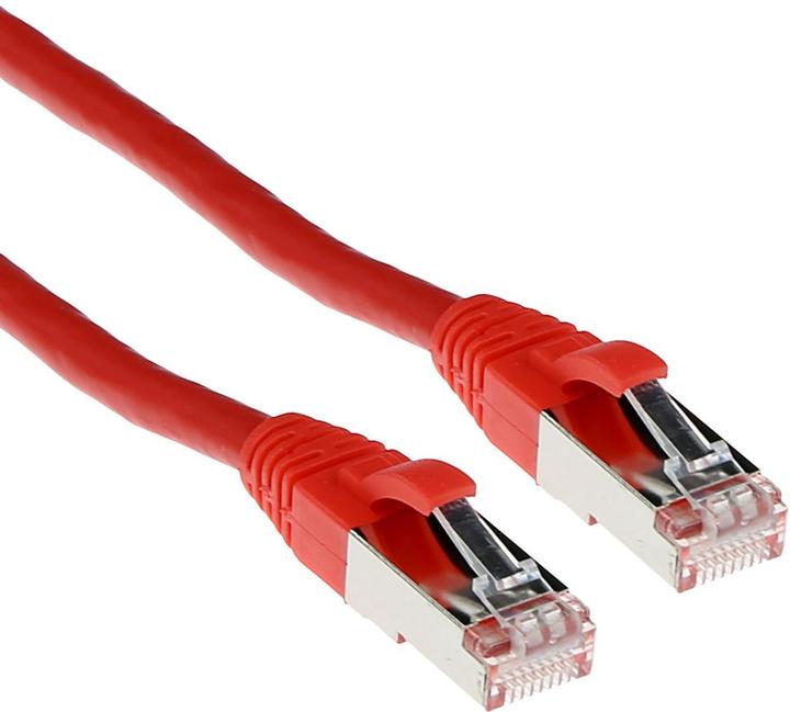 Produktbild ACT Red 30 meter SFTP CAT6A patch cable snagless with RJ45 connectors. Cat6a s/ftp snagless rd 30.00m (S/FTP, CAT6a, 30 m)