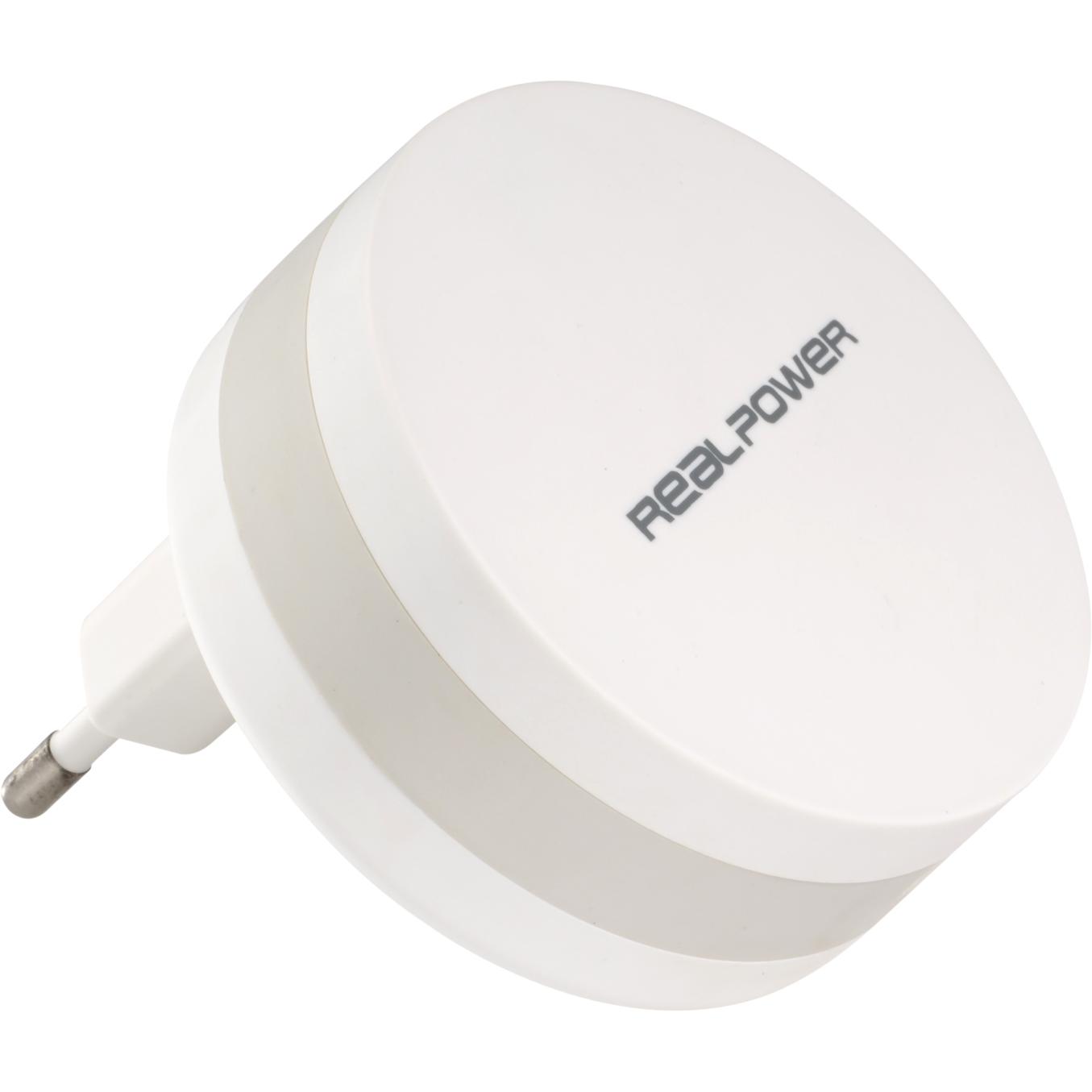 RealPower PBC-1800 (1800 mAh, 6.66 Wh), Powerbank, Weiss