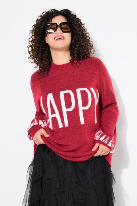 Produktbild Angel of Style Pullover, HAPPY-Statement, Ballon-Langarm (46, 48)