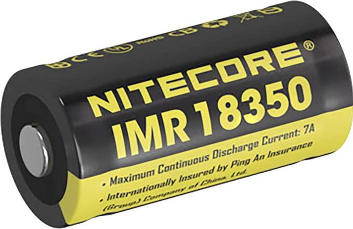 Actual product image Nitecore 18350 LiIon battery 700 mAh