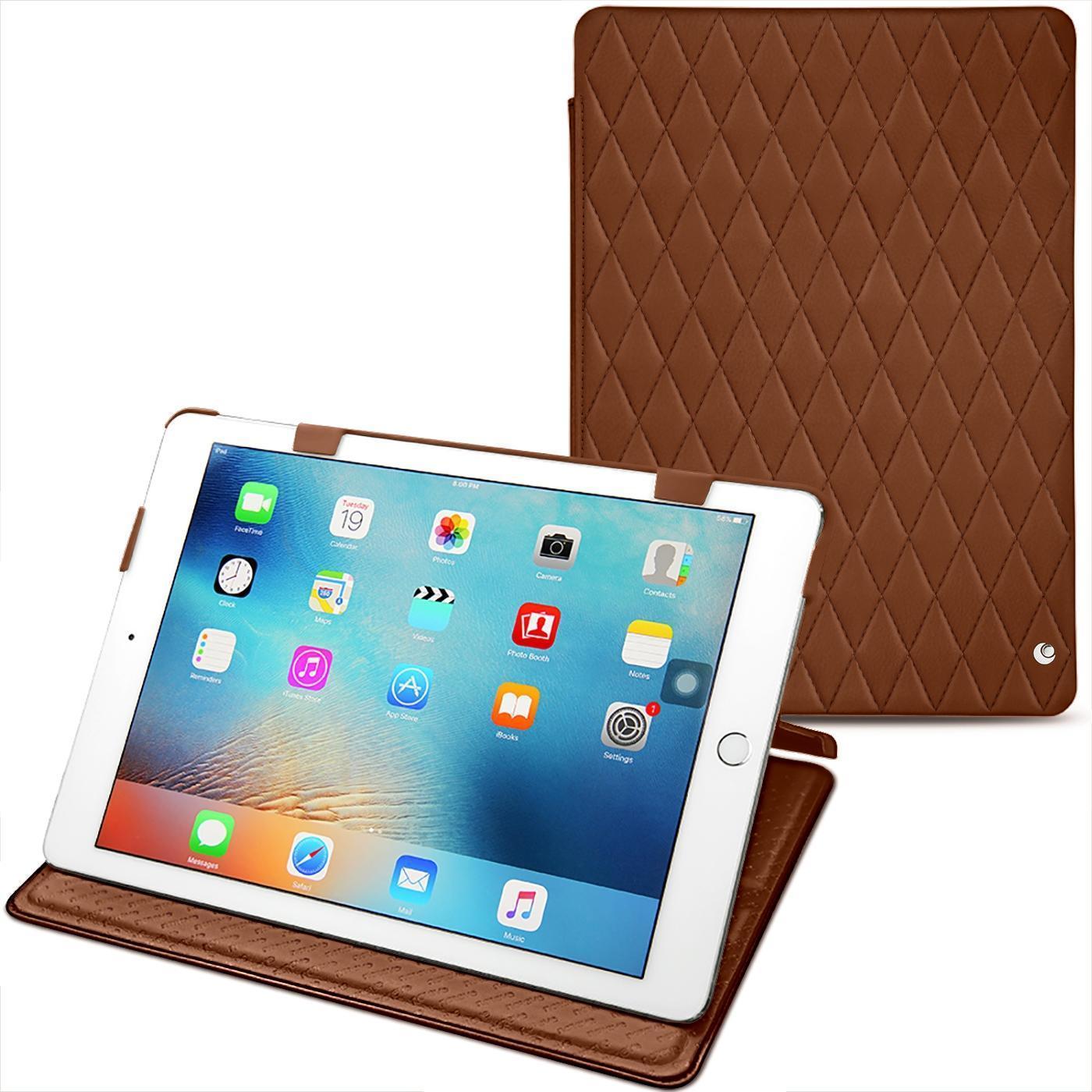 Noreve Lederschutzhülle horizontal (iPad Pro 9.7 2016 (1. Gen)), Tablet Hülle, Braun