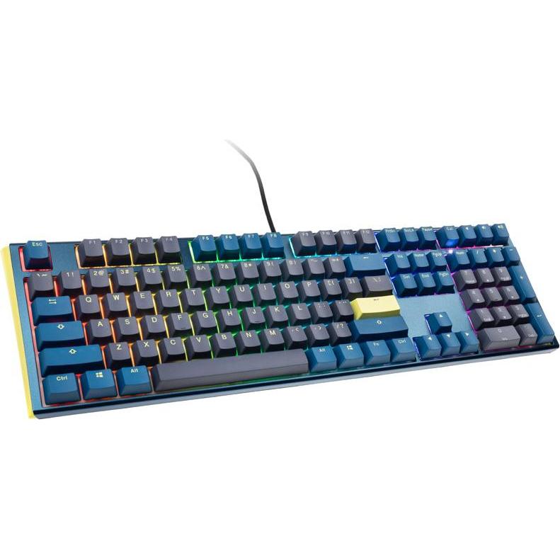 Thumbnail - Ducky One 3 Daybreak Gaming Tastatur, RGB LED - MX-Red (US) (US, Kabelgebunden), Tastatur, Blau