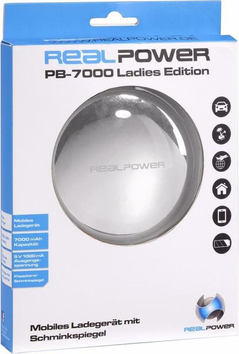 Immagine prodotto RealPower PB-7000 Edizione Donna (7000 mAh, 25.90 Wh)