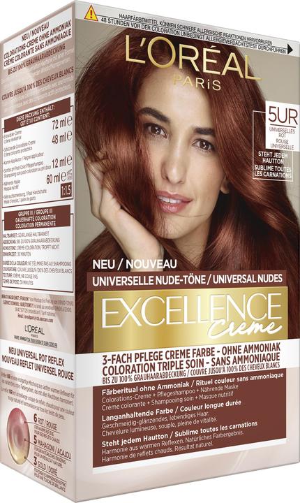 Actual product image L'Oréal Paris Excellence Universal Nude (5UR Universal red)