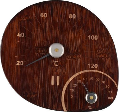 Rento Sauna thermometer with humidity meter, brown