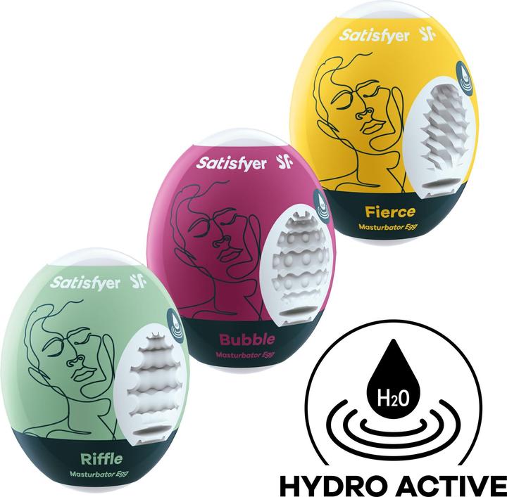 Produktbild Satisfyer Masturbator Egg Set - Riffle, Bubble, Fierce - 3 pcs