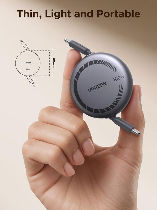 Produktbild Ugreen USB C — USB C (1 m, USB 2.0, 100 W)