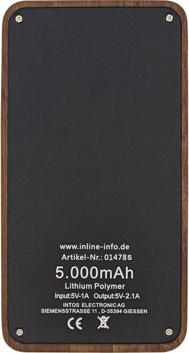 Image du produit InLine Woodplate (5000 mAh, 18.50 Wh)