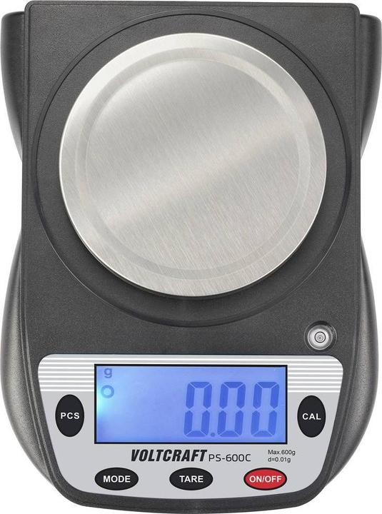 Immagine prodotto Voltcraft PS-600C Bilancia di precisione Capacità di pesatura (max.) 600g Leggibilità 0,01g a batteria Sch