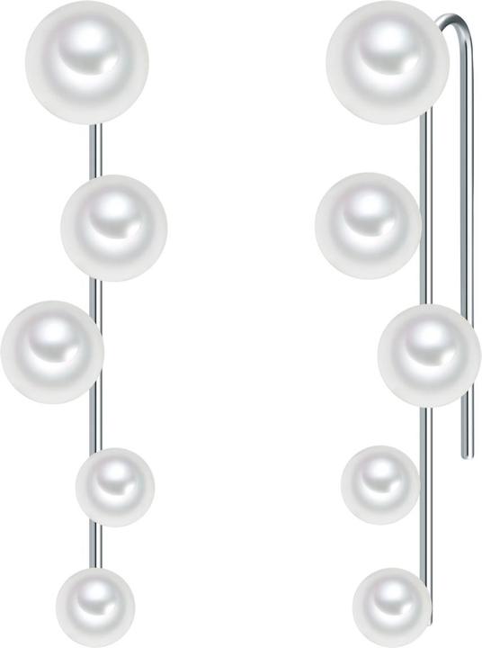 Produktbild Lulu & Jane Damen Messing Muschelkernperle silber - 29495 (Messing)