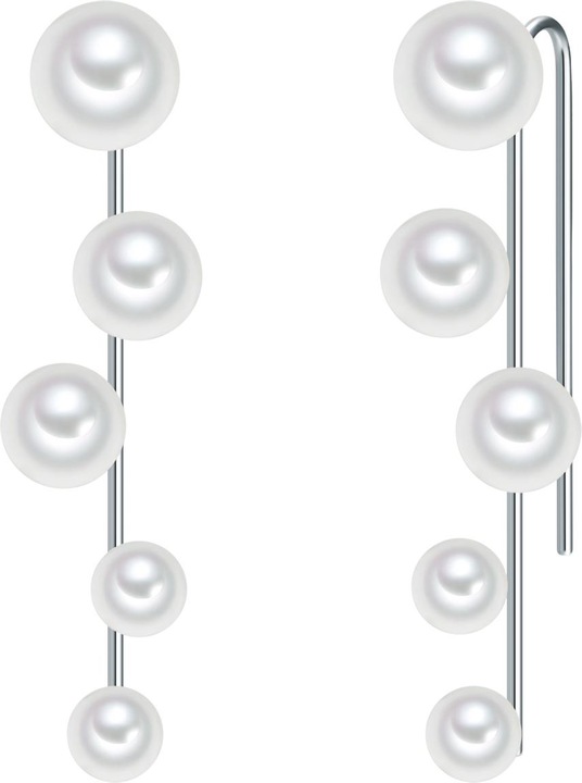 Produktbild Lulu & Jane Damen Messing Muschelkernperle silber - 29495 (Messing)