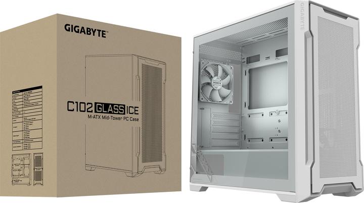 Produktbild Gigabyte CASE MIDITOWER ATX W/O PSU/GB-C102GI WHITE (Mini-ATX)