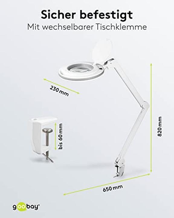 Produktbild Goobay LED-Klemm-Lupenleuchte, 9 W (730 lm)