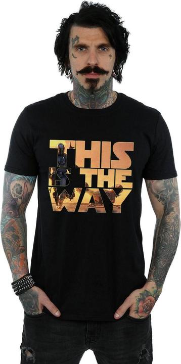 Immagine prodotto Star Wars The Mandalorian The Way Poster Text Maglietta Uomo (XL)