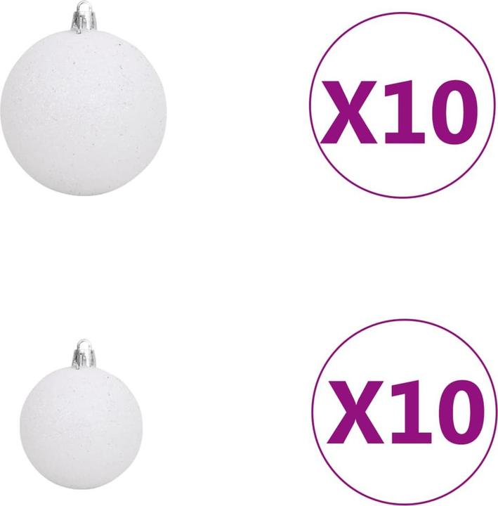 Image du produit VidaXL Sapin de Noël enneigé Illuminé LED Sapin de Noël Décoration 240cm (240 cm)
