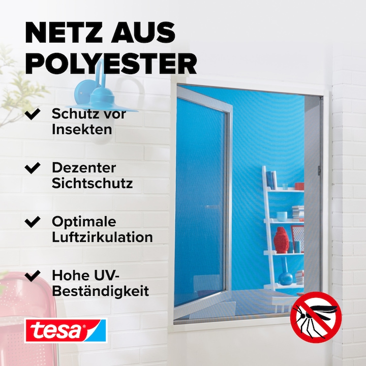 Actual product image tesa Fly screen window, white (130 x 150 cm)
