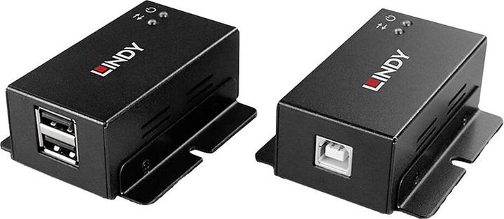 Actual product image Lindy 50m 2 port USB 2.0 Cat. 6 extender 50m extension for 2 USB devices with bidirectional PoC