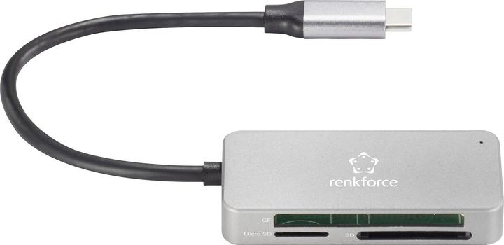 Actual product image Renkforce External USB 3.2 Gen1 (USB 3.0) Memory Card Reader USB-C (USB-C 3.2 Gen 1)