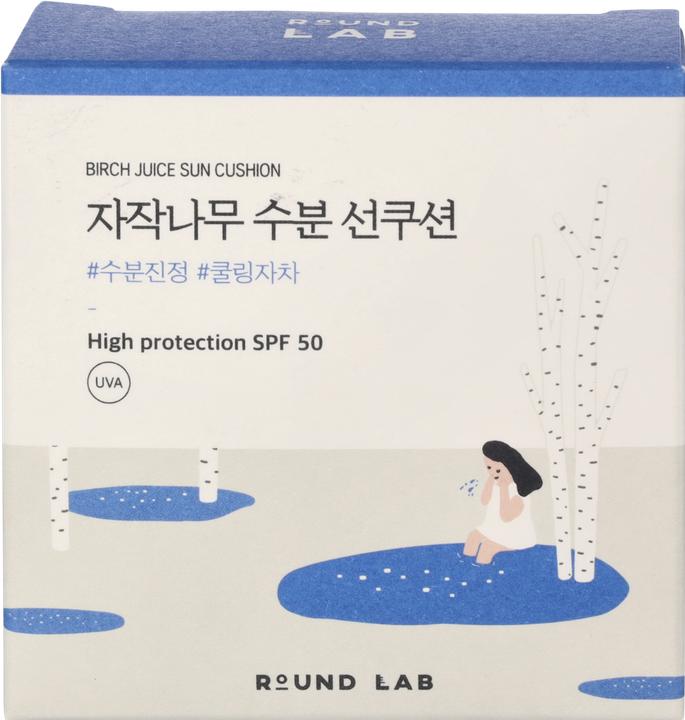 Image du produit Round Lab Birch Juice Sun Cushion (Crème solaire, SPF 50+, 15 ml, 15 g)