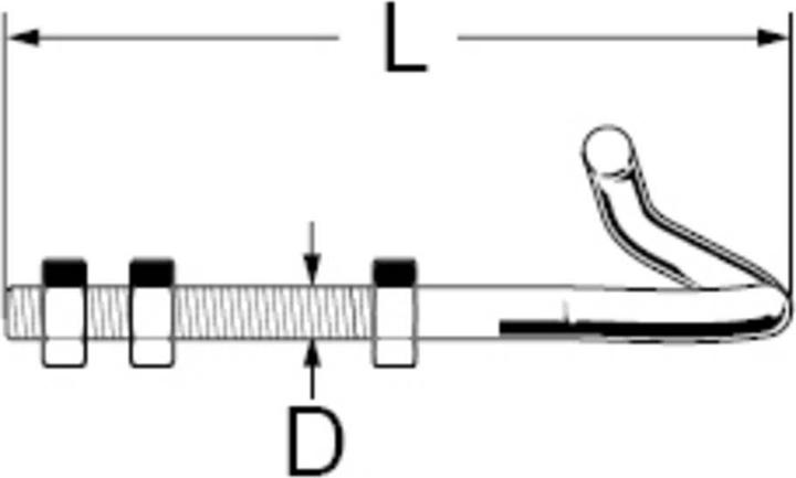 Produktbild Dörner + Helmer Schraubhaken verzinkt 10 x (6 Schrauben pro Stück, 10 x 140 mm)