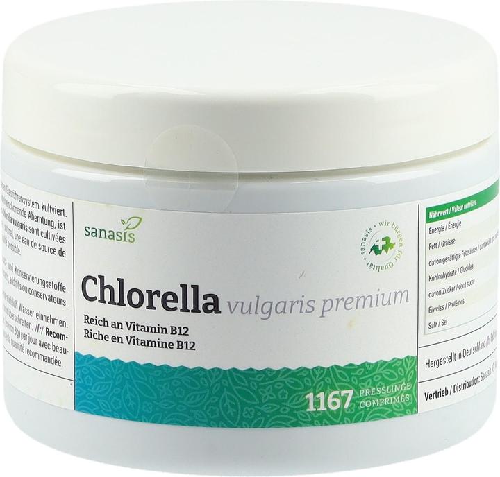 Actual product image Sanasis Chlorella Vulgaris Tablette vegan (1 Piece, Pills, 410 g)