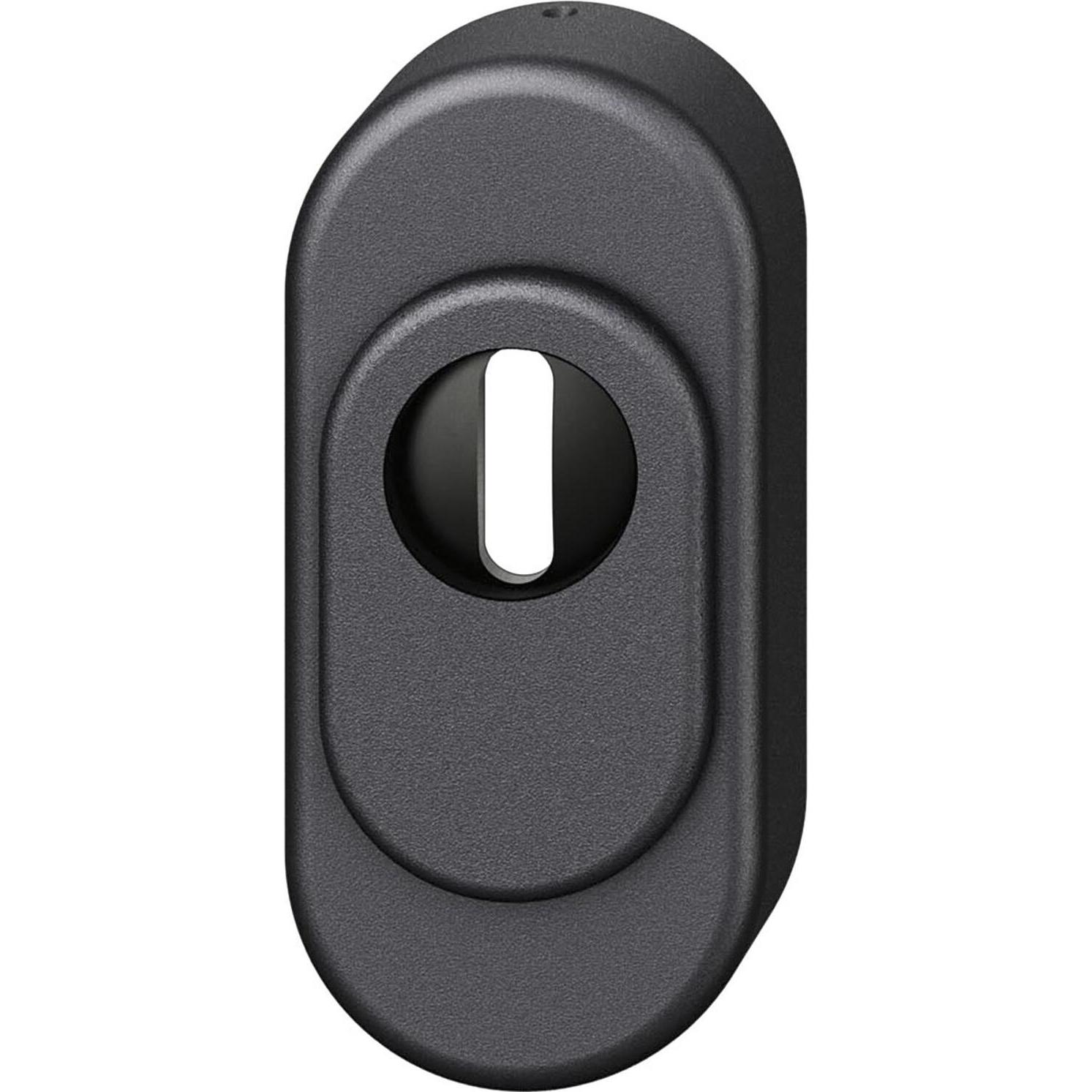 FSB, Türgriff + Fenstergriff, Sicherheitsrosette 73 3249 oval PZ mit Kernziehschutz, Aluminium schwarz (Türgarnitur)