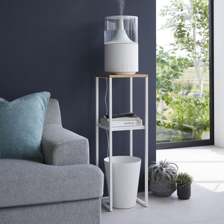 Actual product image Yamazaki 2-tier shelf with wooden top TOWER