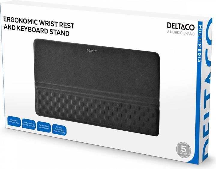 Immagine prodotto Deltaco Polsiera ergonomica e supporto per tastiera