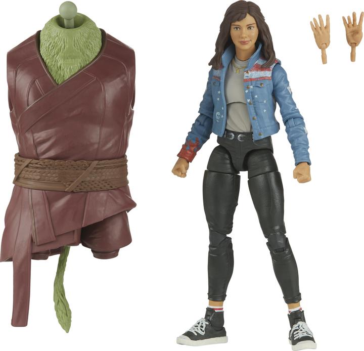 Produktbild Hasbro Legends Series America Chavez Action Sammelfigur (15 cm), 2 Accessoires und 1 Build-A-Figure
