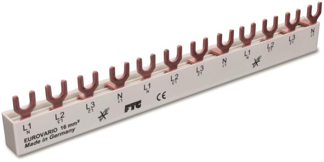 FTG Gabel E12 4p 16qmm ES41216 Sammelschiene Eurovario f.Legr Hager