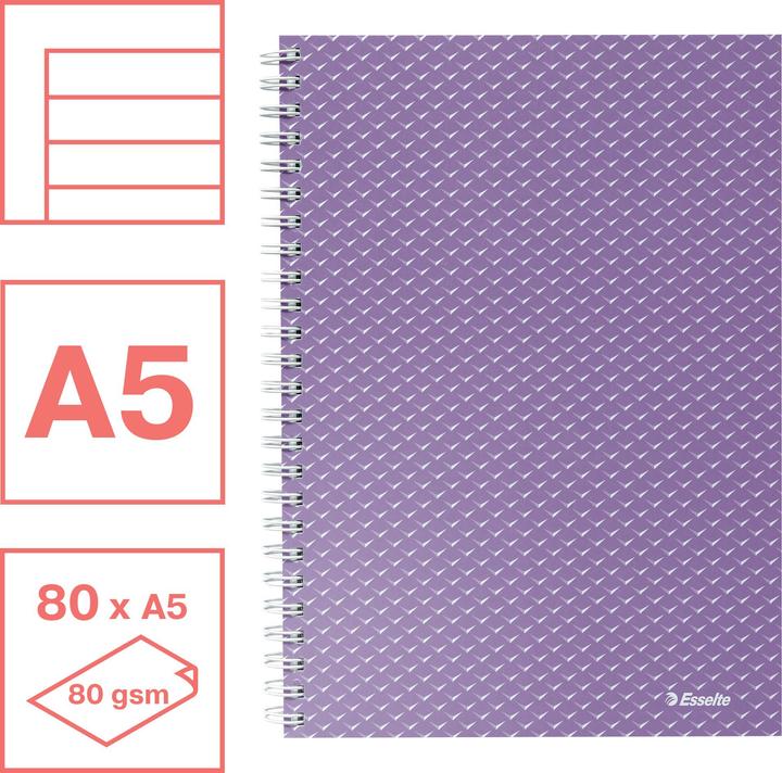 Immagine prodotto Esselte Taccuino universitario Colour'Breeze (A5, Righe, Copertina rigida)